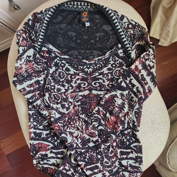 Rare Vintage Jean Paul Gaultier Soleil Tribal Tattoo Mesh Longsleeve Shirt (M) - Picture 2 of 5